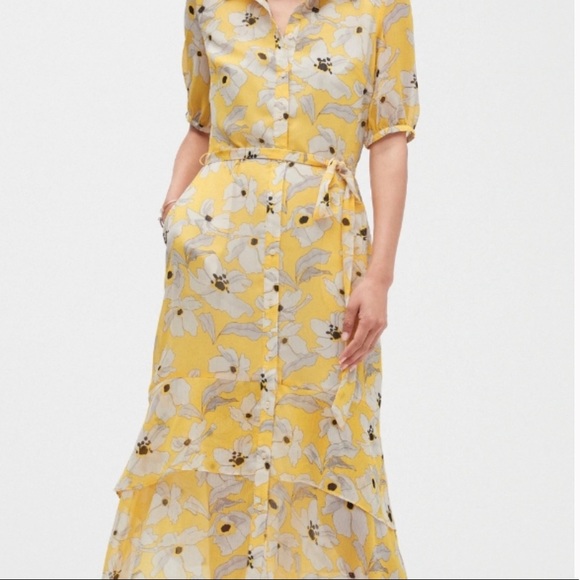 Banana Republic Yellow Floral Maxi Dress - Picture 3 of 4